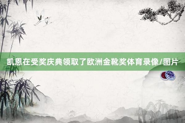 凯恩在受奖庆典领取了欧洲金靴奖体育录像/图片